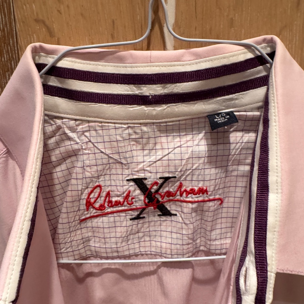 Robert Graham Light Pink Men’s Casual Button Down